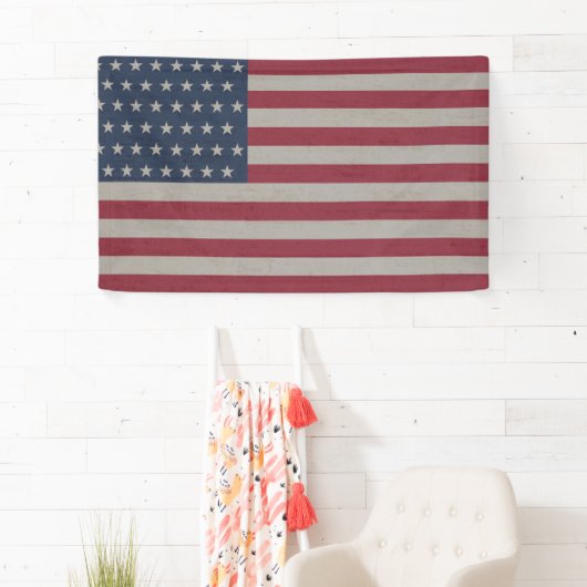 BANNière DRAPEAU ÉTATS-UNIS 4 JUILLET (En situation)