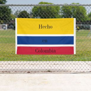 Bannière drapeau Hecho en Colombia