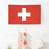 Bannière drapeau suisse (En situation)