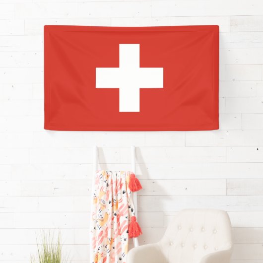 Bannière drapeau suisse (En situation)