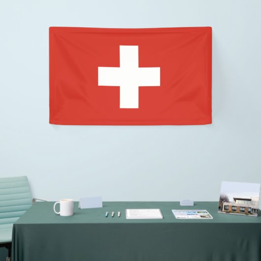 Bannière drapeau suisse (Salon professionnel)