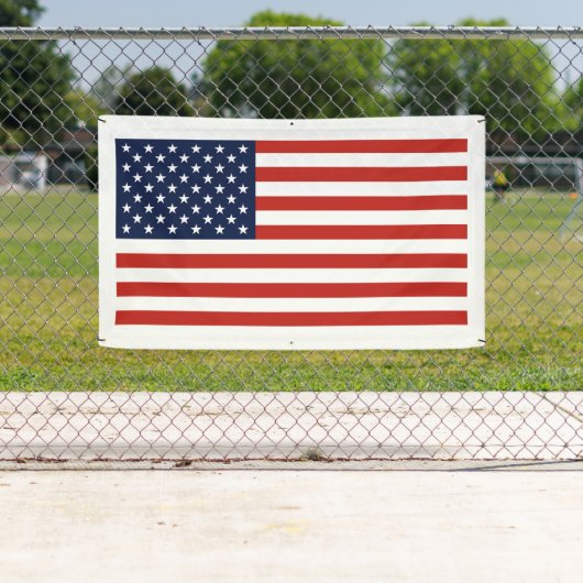 Bannière drapeau US de grande qualité (En situation)