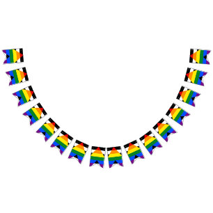Bannière droite de drapeau d'allié de LGBT