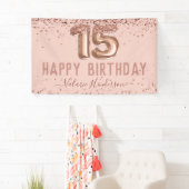 Bannière du 15e anniversaire du rose Gold Pink (En situation)
