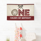 Bannière du 1er anniversaire de la bûcheron - bûch (En situation)