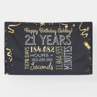 Bannière du 21e anniversaire - 21 ans en heures et
