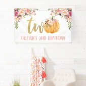 Bannière du 2e anniversaire du Citrouille floral - (En situation)