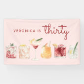 Bannière du 30e anniversaire Watercolor Cocktail P (Horizontal)