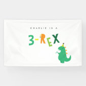 Bannière du 3e anniversaire du Rex Dinosaur (Horizontal)