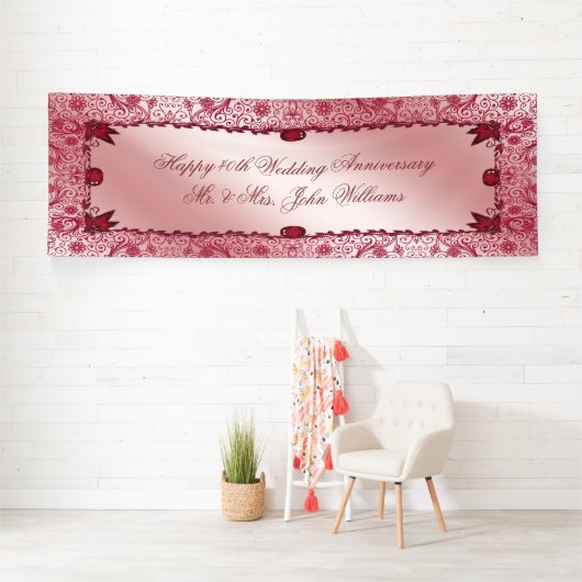Bannière du 40e anniversaire du Mariage Ruby (Insitu)