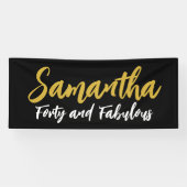 Bannière du 40e anniversaire en noir et or (Horizontal)