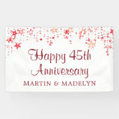 Bannière du 45e anniversaire de Ruby Red Stars (Horizontal)