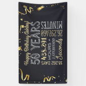 Bannière du 50e anniversaire - 50 ans en heures et (Vertical)