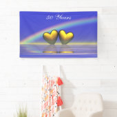 Bannière du 50e anniversaire des Coeurs d'or (En situation)