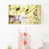 Bannière du 50e anniversaire du Mariage avec photo (En situation)