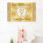 Bannière du 50e anniversaire du Mariage PERSONNALI (Insitu)