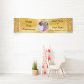 Bannière du 50e anniversaire, or magnifique (Insitu)