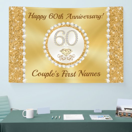 Bannière du 60e anniversaire du Mariage, Diamond é (Salon professionnel)