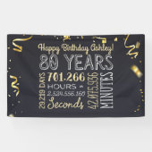Bannière du 80e anniversaire - 80 ans en heures et (Horizontal)