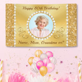Bannière du 80e anniversaire Personnalisée, photo 
