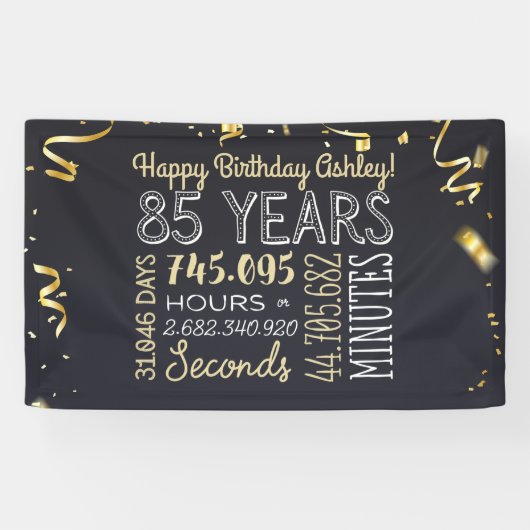 Bannière du 85e anniversaire - 85 ans en heures et (Horizontal)