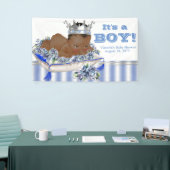Bannière du Baby shower afro-américain du prince (Salon professionnel)