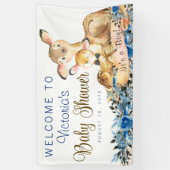 Bannière du Baby shower de cerfs Boy Woodland (Vertical)
