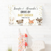 Bannière du Baby shower forestier Woodland Drive-b (En situation)
