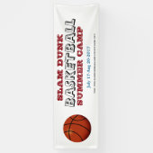 Bannière du camp d'été de basket-ball (Vertical)