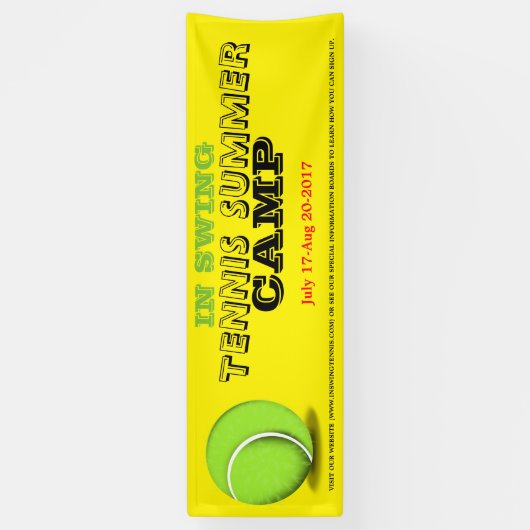 Bannière du camp d'été de tennis (Vertical)