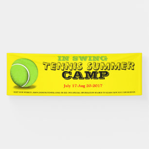 Bannière du camp d'été de tennis