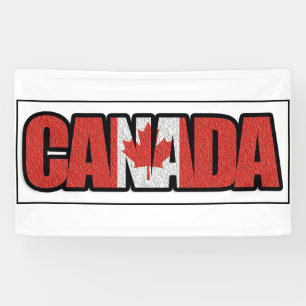 Bannière du Canada avec feuille d'érable
