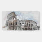 Bannière du Colisée d'aquarelle - Rome Italie (Horizontal)