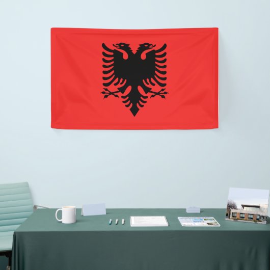 Bannière du drapeau albanais (Salon professionnel)