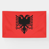 Bannière du drapeau albanais (Horizontal)