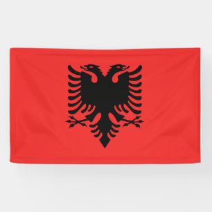 Bannière du drapeau albanais