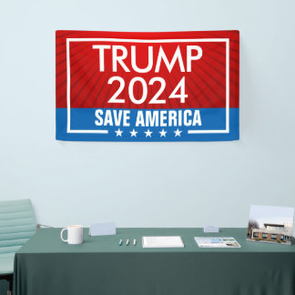 Bannière du drapeau américain de Trump 2024