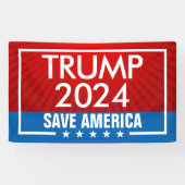 Bannière du drapeau américain de Trump 2024 (Horizontal)