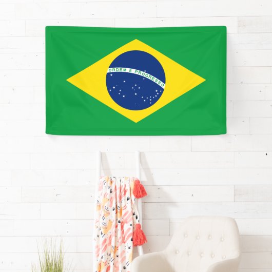 Bannière du drapeau brésilien (En situation)