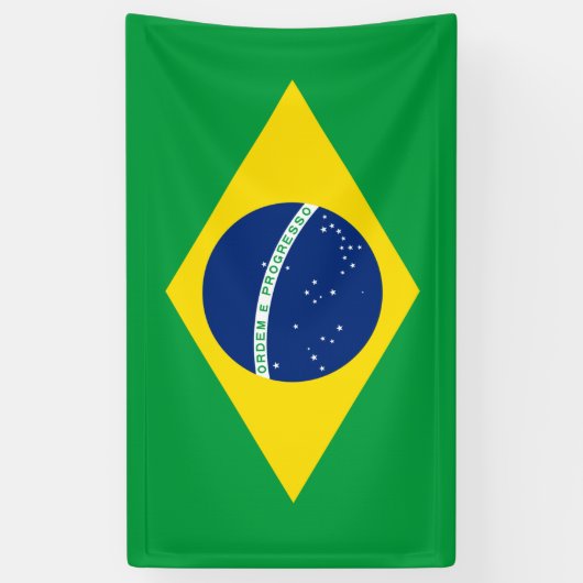 Bannière du drapeau brésilien (Vertical)
