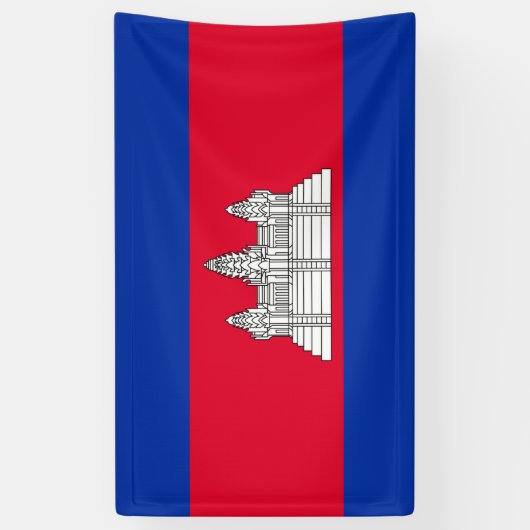 Bannière du drapeau cambodgien (Vertical)
