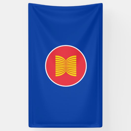 Bannière du drapeau d'Asean (Vertical)