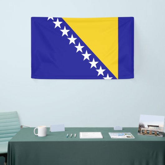 Bannière du drapeau de Bosnie-Herzégovine (Salon professionnel)