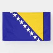 Bannière du drapeau de Bosnie-Herzégovine (Horizontal)