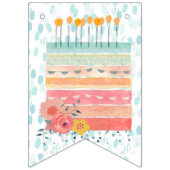 Bannière du drapeau de fête d'anniversaire de turq (Premier drapeau)