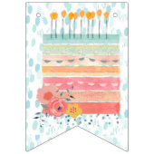 Bannière du drapeau de fête d'anniversaire de turq (Troisième drapeau)