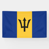 Bannière du drapeau de la Barbade (Horizontal)