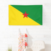 Bannière du drapeau de la Guyane française (En situation)