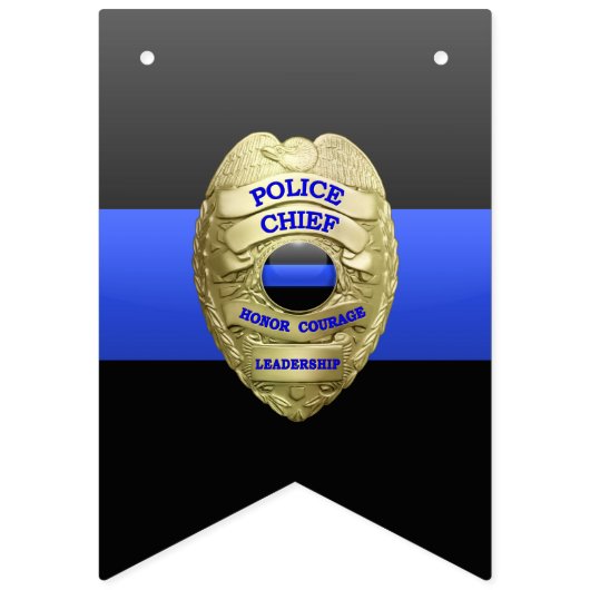 Bannière du drapeau de la Police de la Ligne Bleue (Deuxième drapeau)