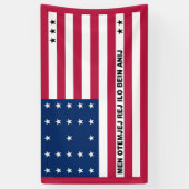 Bannière du drapeau de l'atoll de Bikini (Vertical)